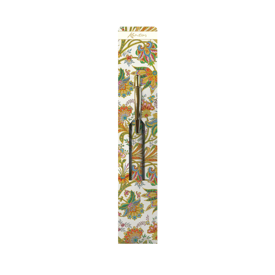 Cipro柄のKartosボールペン。明るい色合いと優美な曲線が特徴の、ギフトにも映えるデザイン。