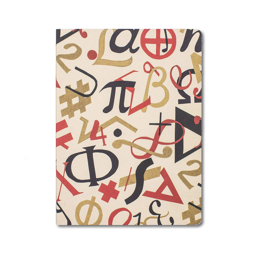 数学記号をモチーフにしたソフトカバーノート(A5+)