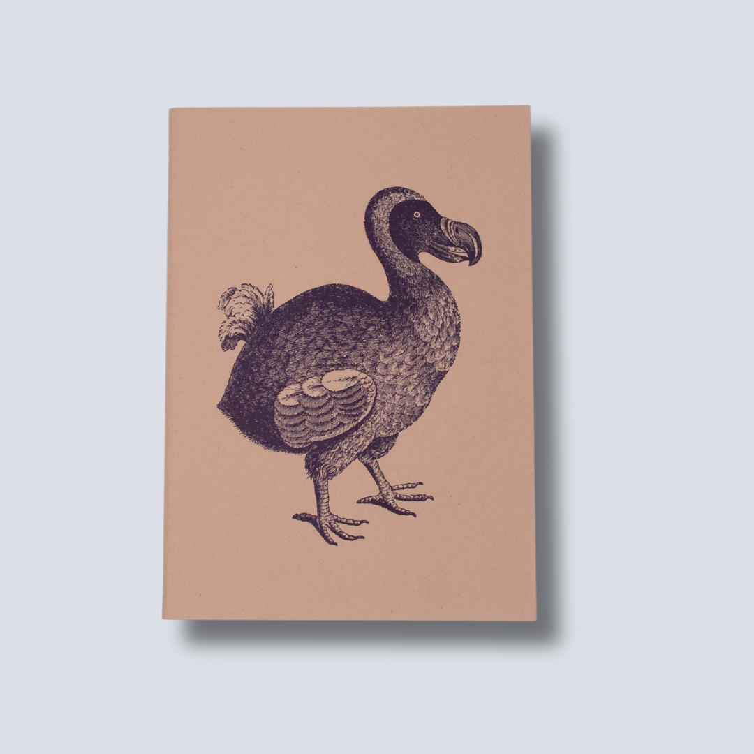 表紙にクラシックなドードーが描かれた、活版印刷のA5ノート