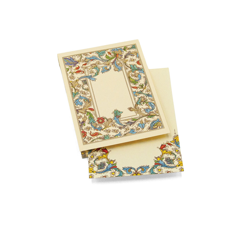 Kartos社のメモパッド「Medicea」。格式ある装飾が印象的な、イタリア製クラシック文具。