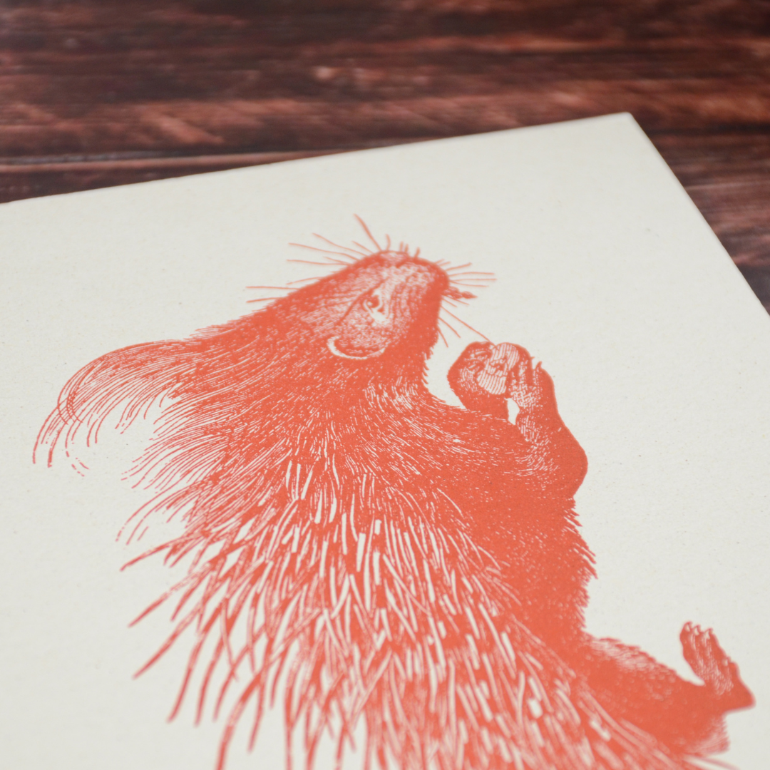 活版印刷の風合いがわかるノートのディテール写真