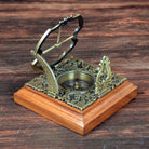 赤道日時計 アウクスブルク式 真鍮製 精密な時刻目盛り ノーモン（指示針）付き 天文学者の道具