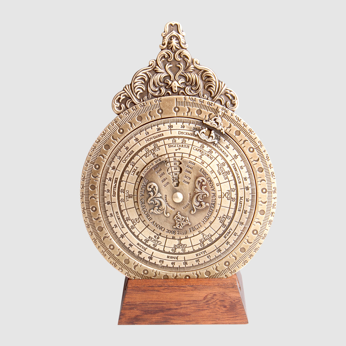 ルナカレンダー 月齢計兼潮汐計算機 真鍮製円盤 精密彫刻 16-17世紀天文総合器具 月と海の計算盤