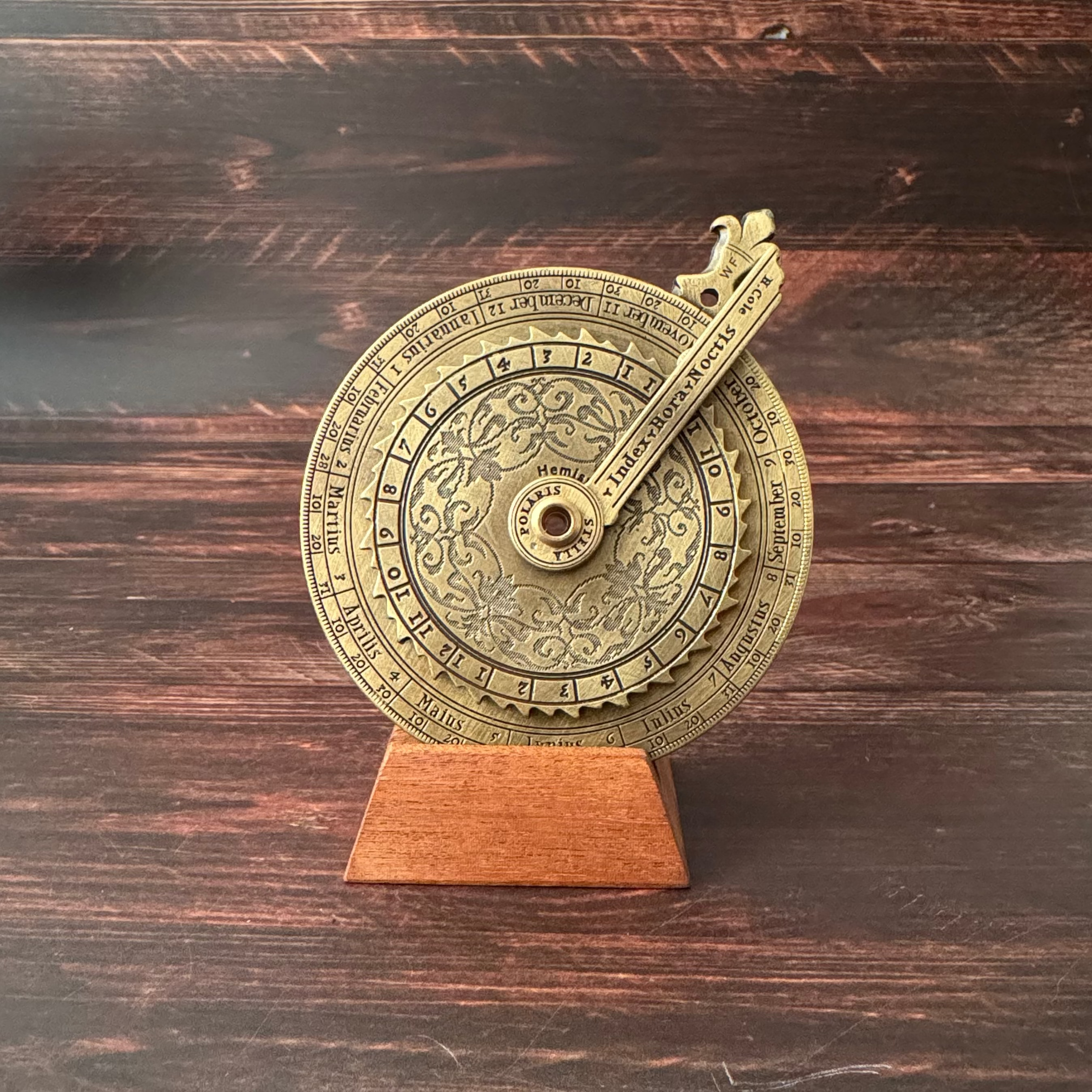 ノクターナル 星時計 潮汐計算機 真鍮製 北極星から夜間時刻測定 満潮干潮計算 航海天文器具