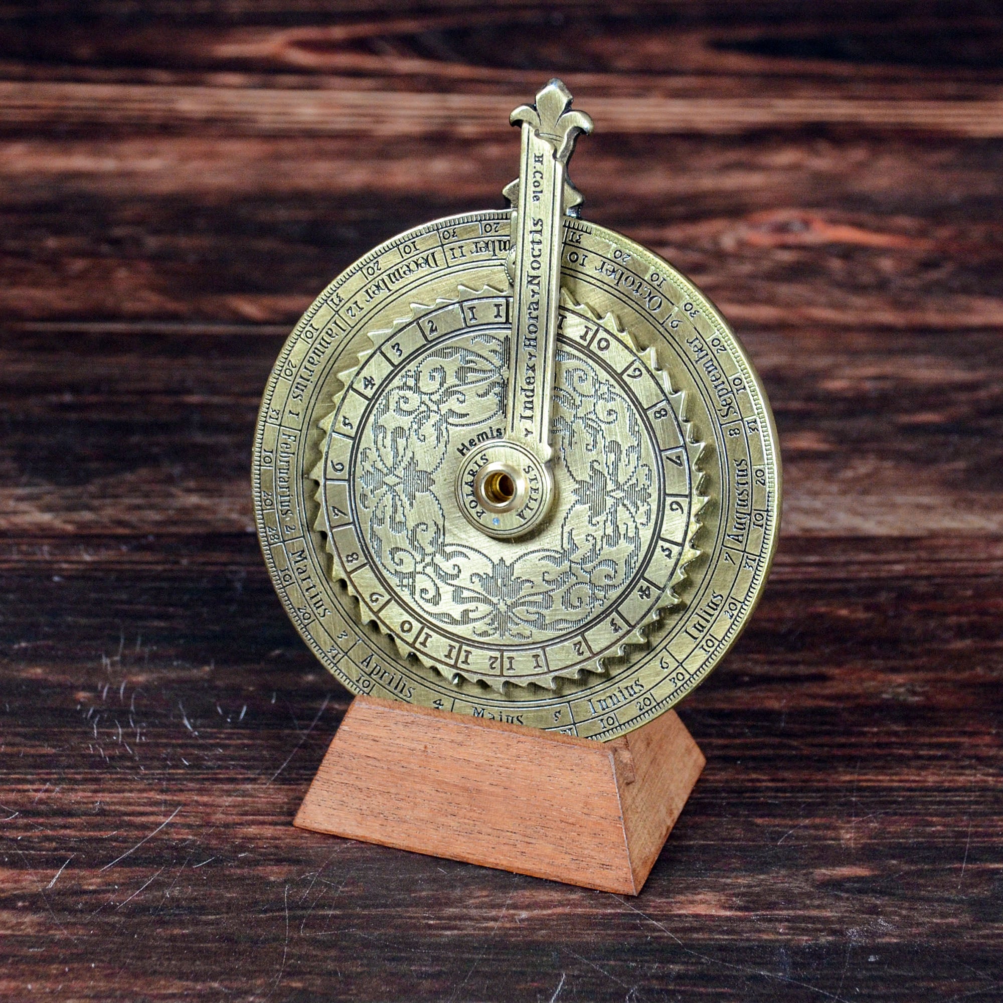 ノクターナル 星時計 潮汐計算機 真鍮製 北極星から夜間時刻測定 満潮干潮計算 航海天文器具