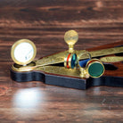 八分儀 真鍮製 木製アーム 航海天文器具 アンティークデザイン 角度測定器具 実物大レプリカ